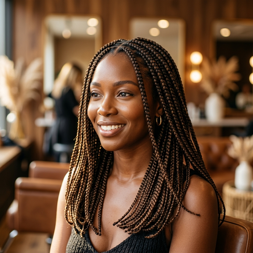 Beautiful box braids hairstyle
