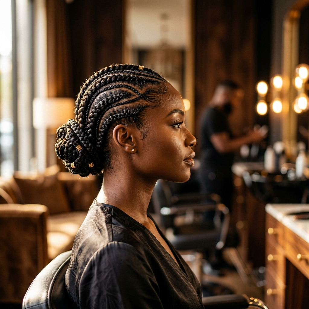 Elegant cornrow braids